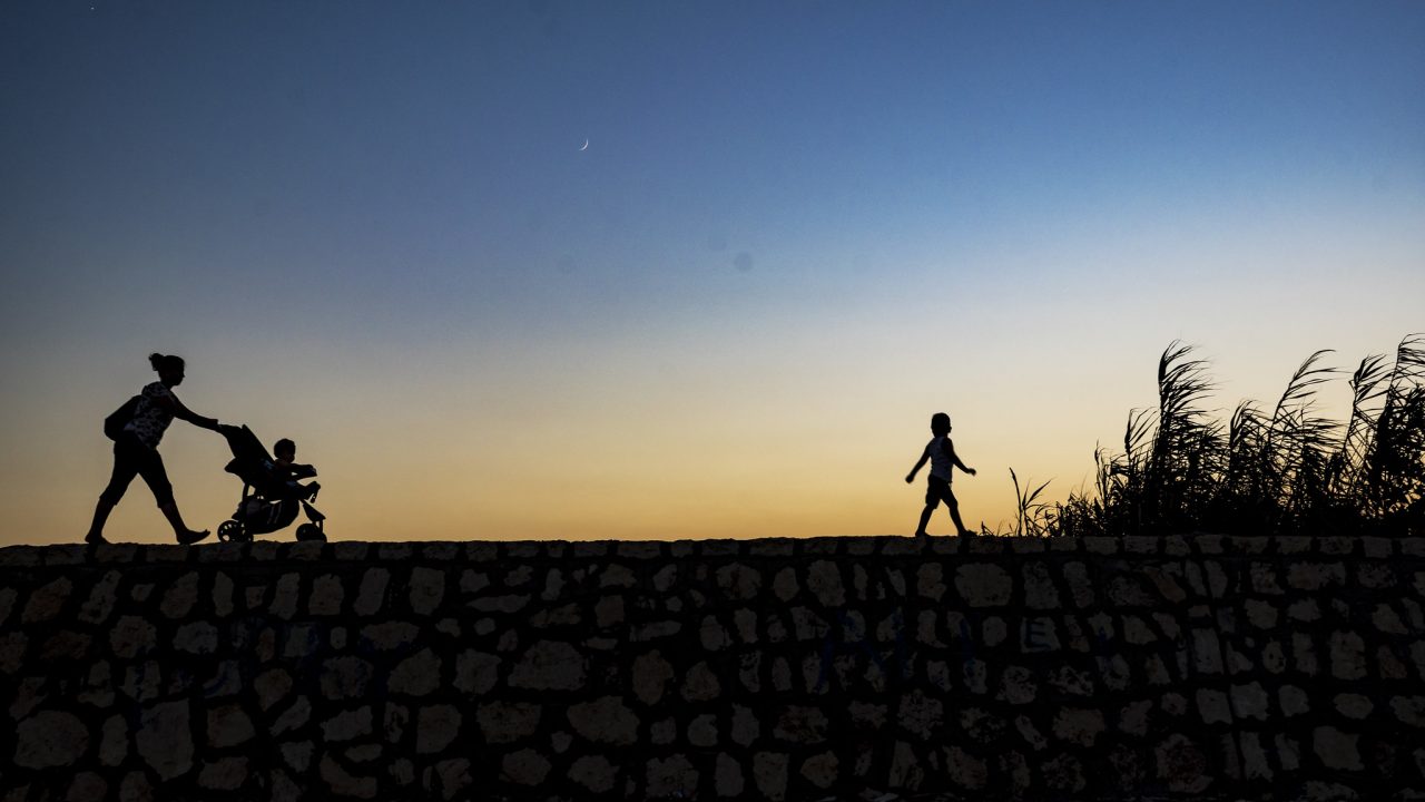 A spasso con il passeggino